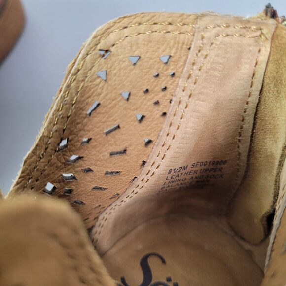 Sofft Women’s Barrosa Sunset Orange Suede Ankle Bootie Size 8.5M - Picture 7 of 8